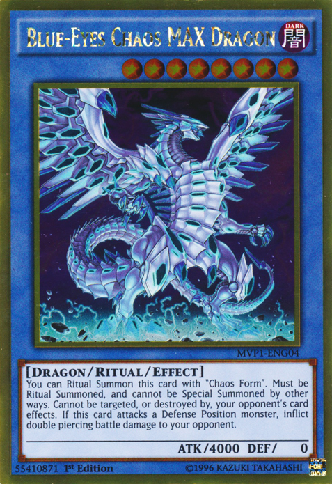 Dragón Caos MAX de Ojos Azules [MVP1-ENG04] Oro Raro 