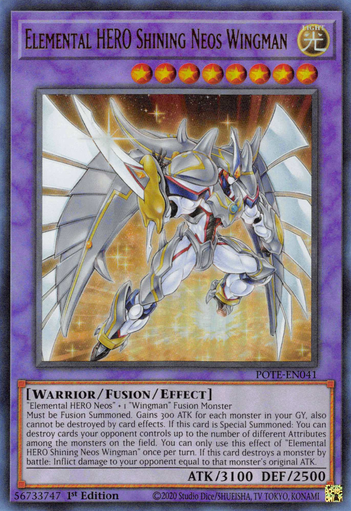 HÉROE Elemental Shining Neos Wingman [POTE-EN041] Ultra Raro 