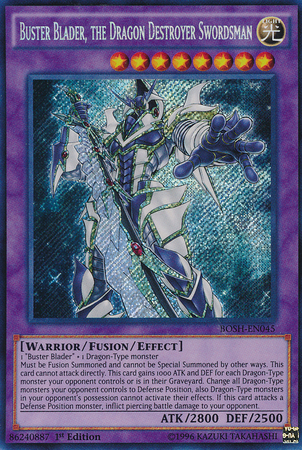 Buster Blader, el espadachín destructor de dragones [BOSH-EN045] Secreto Raro 