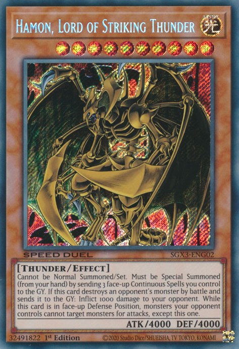Hamon, Señor del Trueno Impactante [SGX3-ENG02] Secreto Raro 