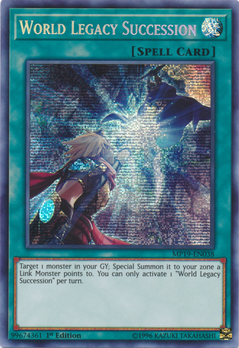 Sucesión del Legado Mundial [MP19-EN038] Secreto Prismático Raro 