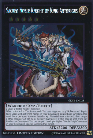 Caballero Noble Sagrado del Rey Artorigus [NKRT-EN038] Platino Raro 