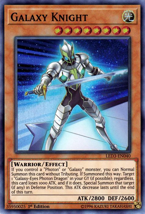 Caballero Galaxia [LED3-EN040] Súper Raro 