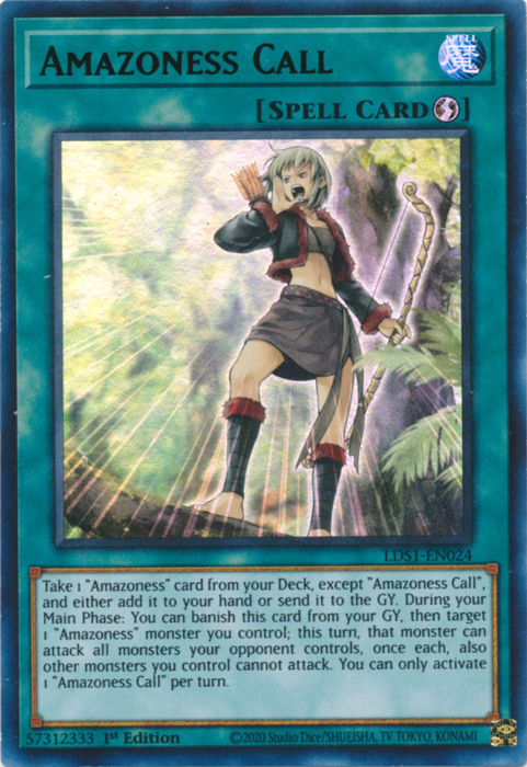 Llamada de Amazoness (Verde) [LDS1-EN024] Ultra Rara 