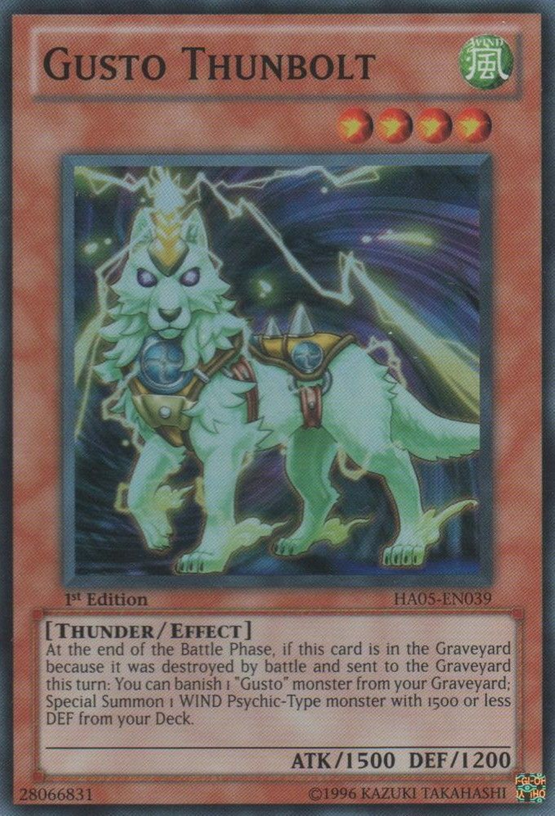 Gusto Thunbolt [HA05-EN039] Súper Raro 