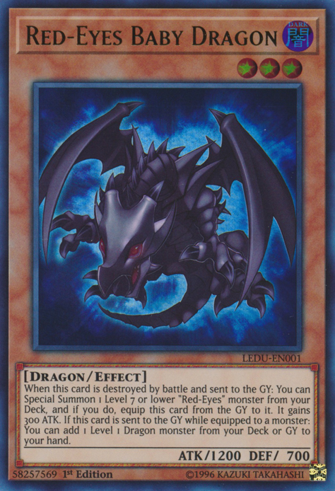 Dragón bebé de ojos rojos [LEDU-EN001] Ultra raro 
