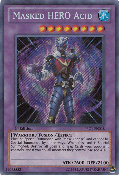 Ácido de héroe enmascarado [PRC1-EN018] Secreto Raro 