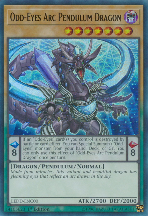 Dragón Péndulo de Arco de Ojos Anómalos [LEDD-ENC00] Ultra Raro 