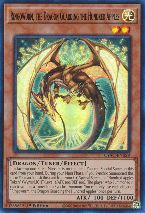 Ringowurm, el dragón guardián de las cien manzanas [CYAC-EN029] Ultra Raro 