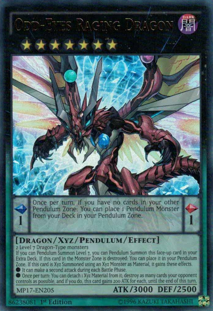 Dragón furioso de ojos impares [MP17-EN205] Ultra raro 