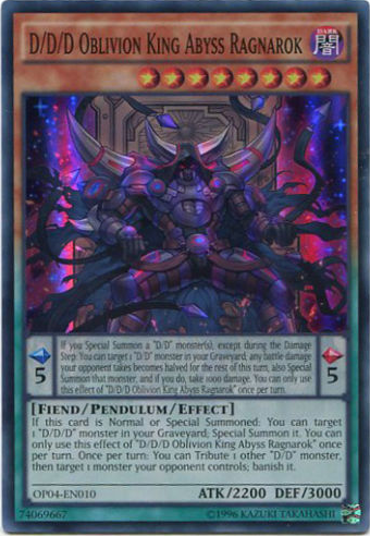 D/D/D Rey del Olvido Abismo Ragnarok [OP04-EN010] Súper Raro 