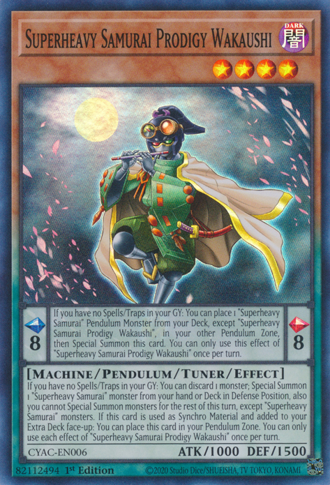 Superpesado Samurái Prodigio Wakaushi [CYAC-EN006] Súper Raro 