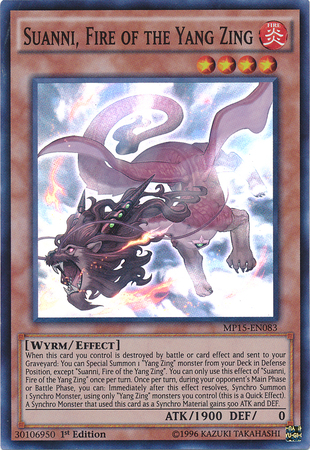 Suanni, Fuego del Yang Zing [MP15-EN083] Súper Rara 