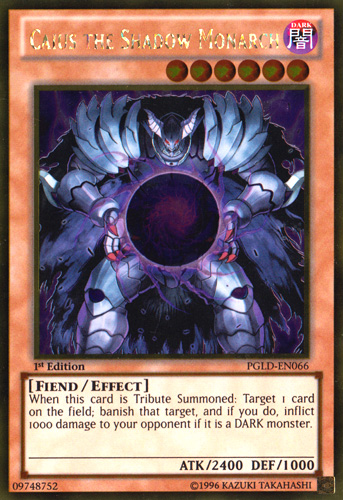 Caius el Monarca de las Sombras [PGLD-EN066] Oro Raro 