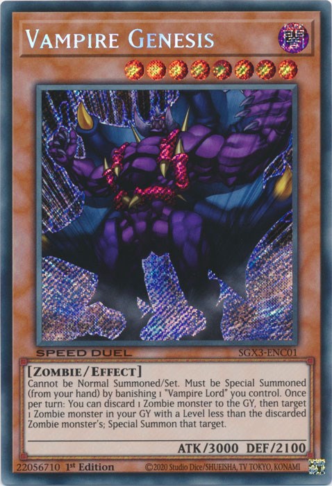 Génesis Vampírica [SGX3-ENC01] Secreta Rara 