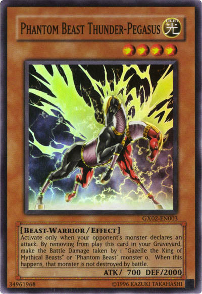 Bestia Fantasma Trueno-Pegaso [GX02-EN003] Súper Rara 