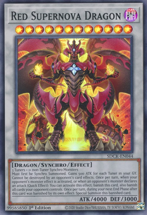 Dragón Supernova Rojo [SDCK-EN044] Súper Raro 