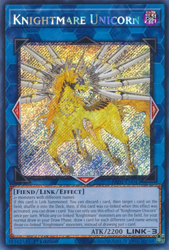 Unicornio de Pesadilla [RA01-EN043] Secreto Platino Raro 