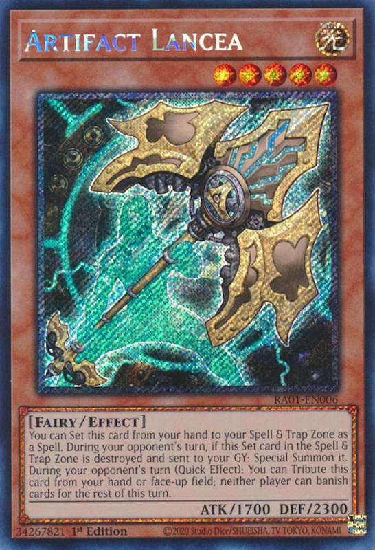 Artefacto Lancea [RA01-EN006] Platino Secreto Raro 