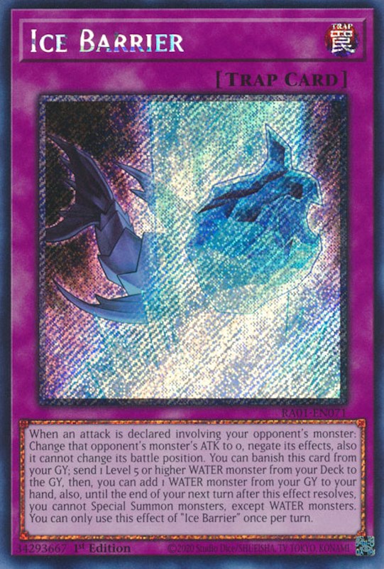 Barrera de Hielo [RA01-EN071] Secreto Platino Raro 