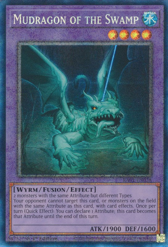 Dragón de lodo del pantano [RA01-EN028] Raro de coleccionista prismático 