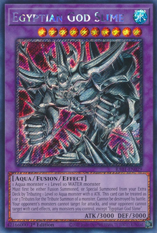 Slime del dios egipcio [RA01-EN029] Secreto raro platino 
