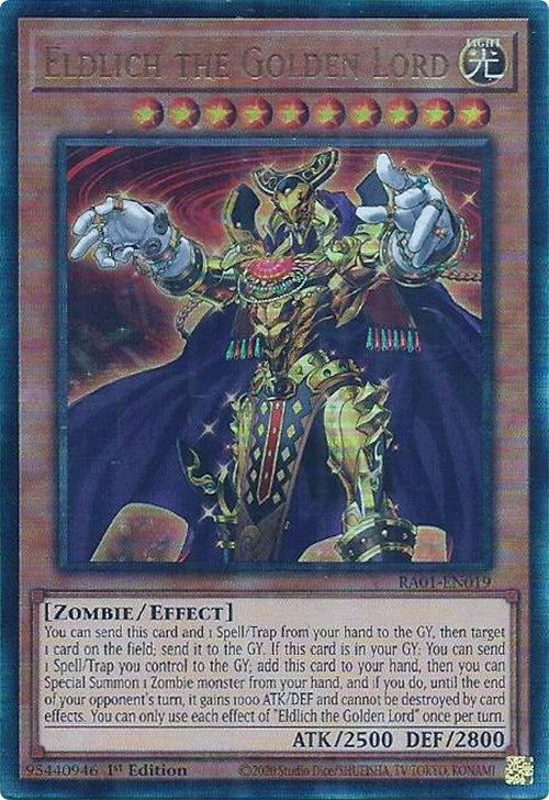 Eldlich el Señor Dorado [RA01-EN019] Prismático Definitivo Raro 