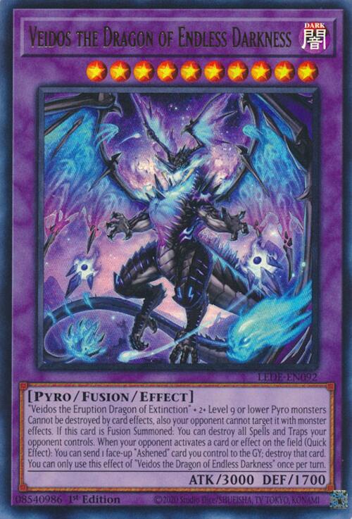 Veidos el Dragón de la Oscuridad Infinita [LEDE-EN092] Ultra Raro 