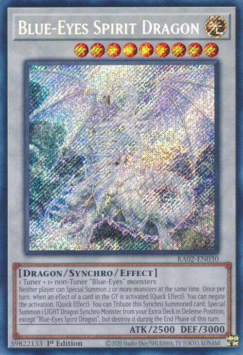Dragón Espiritual de Ojos Azules (Rara Secreta) [RA02-EN030] Rara Secreta 