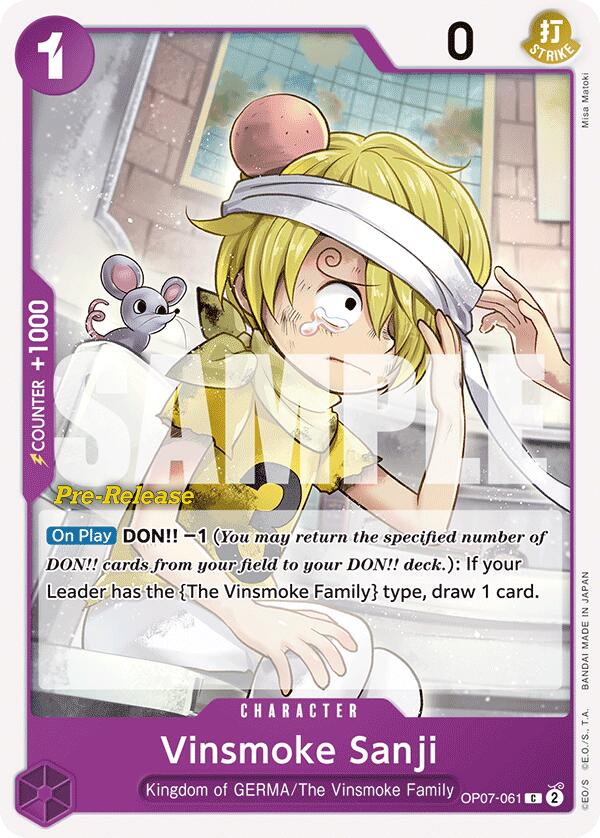 Vinsmoke Sanji [Tarjetas de prelanzamiento de 500 años en el futuro] 