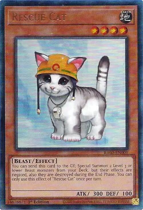 Gato de rescate (PUR) [RA02-EN001] Prismático Ultimate Raro 