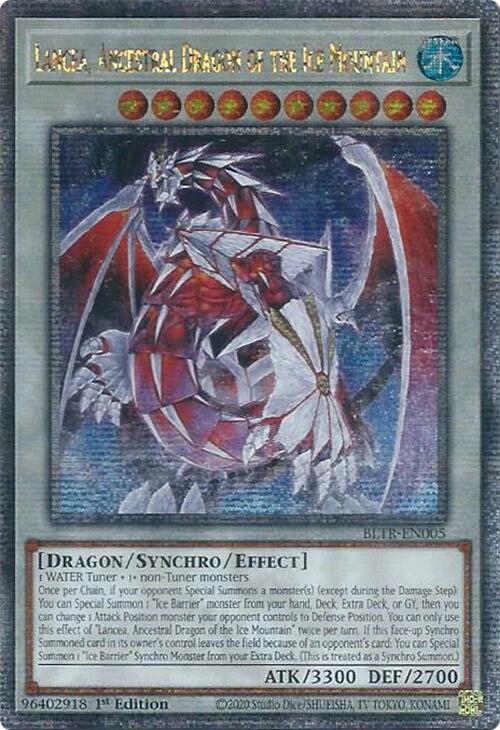 Lancea, Dragón Ancestral de la Montaña de Hielo (Secreta Rara de un Cuarto de Siglo) [BLTR-EN005] Secreta Rara de un Cuarto de Siglo 