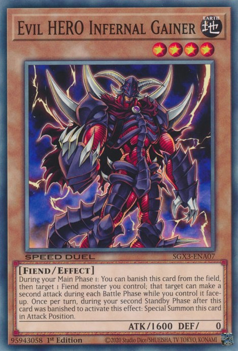 HÉROE Malvado Ganador Infernal [SGX3-ENA07] Común 