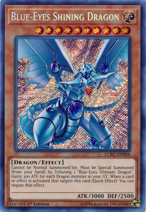 Dragón Brillante de Ojos Azules [LCKC-EN008] Secreto Raro 
