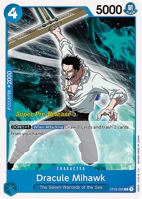 Dracule Mihawk [Mazo de inicio de prelanzamiento súper: Los siete señores de la guerra del mar] 