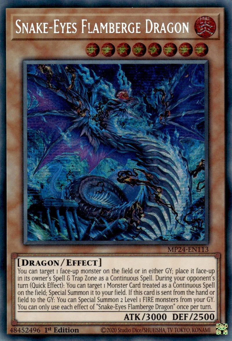 Dragón Flamberge de Ojos de Serpiente [MP24-EN113] Secreto Prismático Raro 