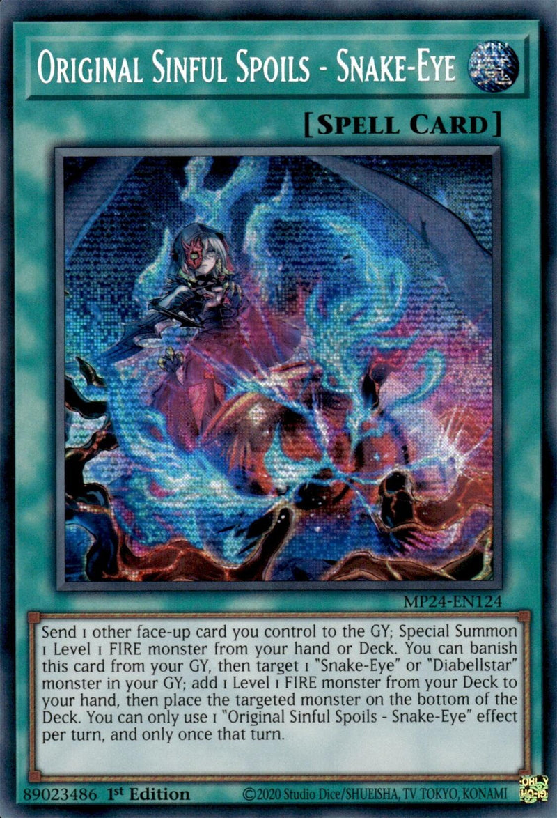 Original Sinful Spoils - Snake-Eye [MP24-EN124] Secreto Prismático Raro 