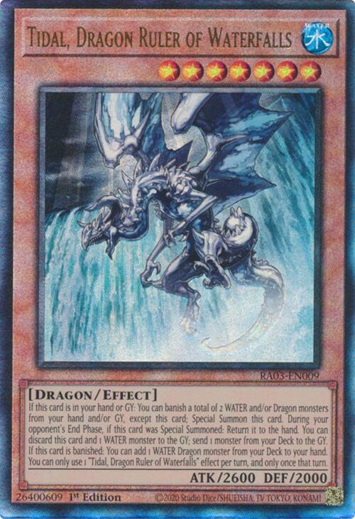 Tidal, Dragón Soberano de las Cascadas (UTR) [RA03-EN009] Prismático Definitivo Raro 