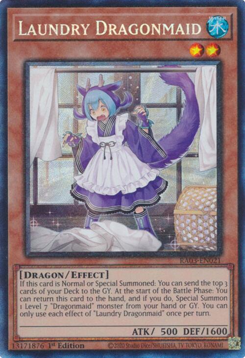 Lavandera Dragonmaid (CR) [RA03-EN021] Rara de coleccionista prismática 