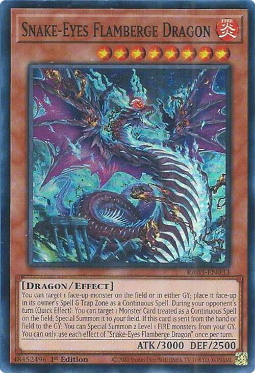 Dragón Flamberge de Ojos de Serpiente [RA03-EN033] Súper Raro 