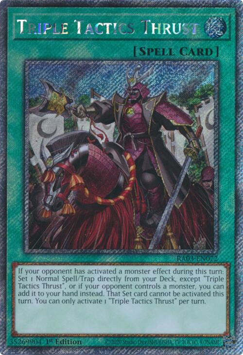 Triple Tactics Thrust (Rara Secreta Platino) [RA03-EN072] Rara Secreta Platino 