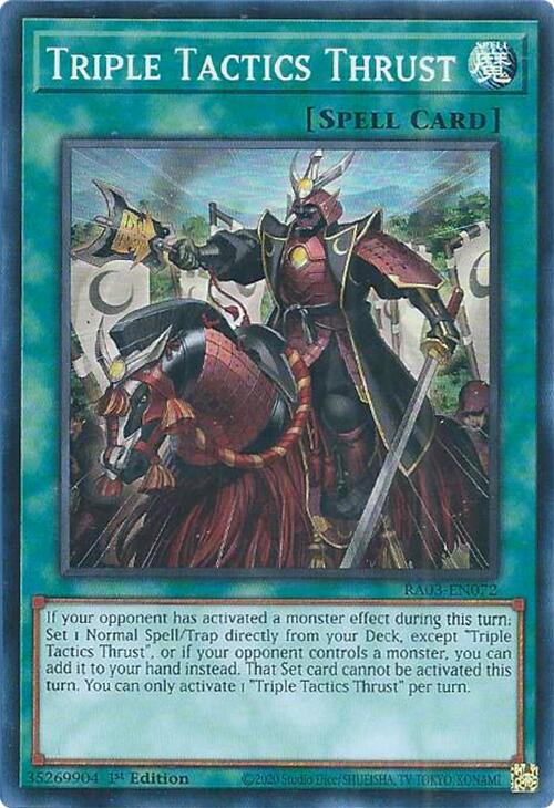 Triple Tactics Thrust [RA03-EN072] Súper Raro 