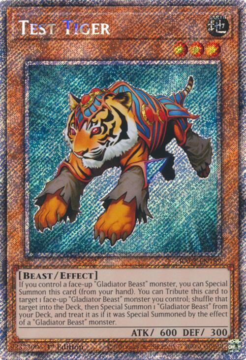 Tigre de prueba (Rara secreta platino) [RA03-EN189] Rara secreta platino 
