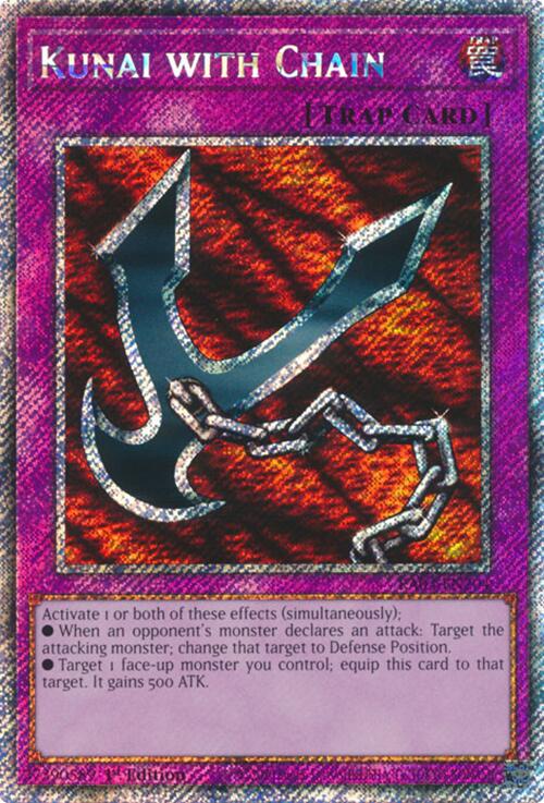 Kunai con cadena (Rara secreta platino) [RA03-EN204] Rara secreta platino 