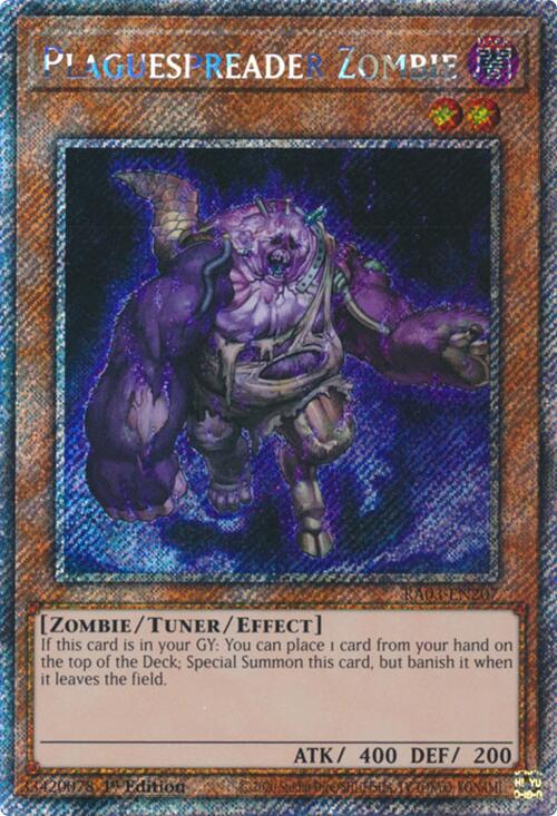 Zombi propagador de plagas (Rara secreta platino) [RA03-EN207] Rara secreta platino 