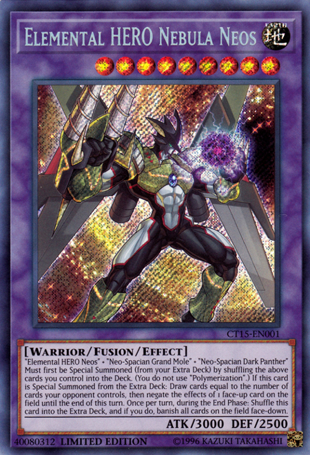 Héroe Elemental Nebula Neos [CT15-EN001] Secreto Raro 