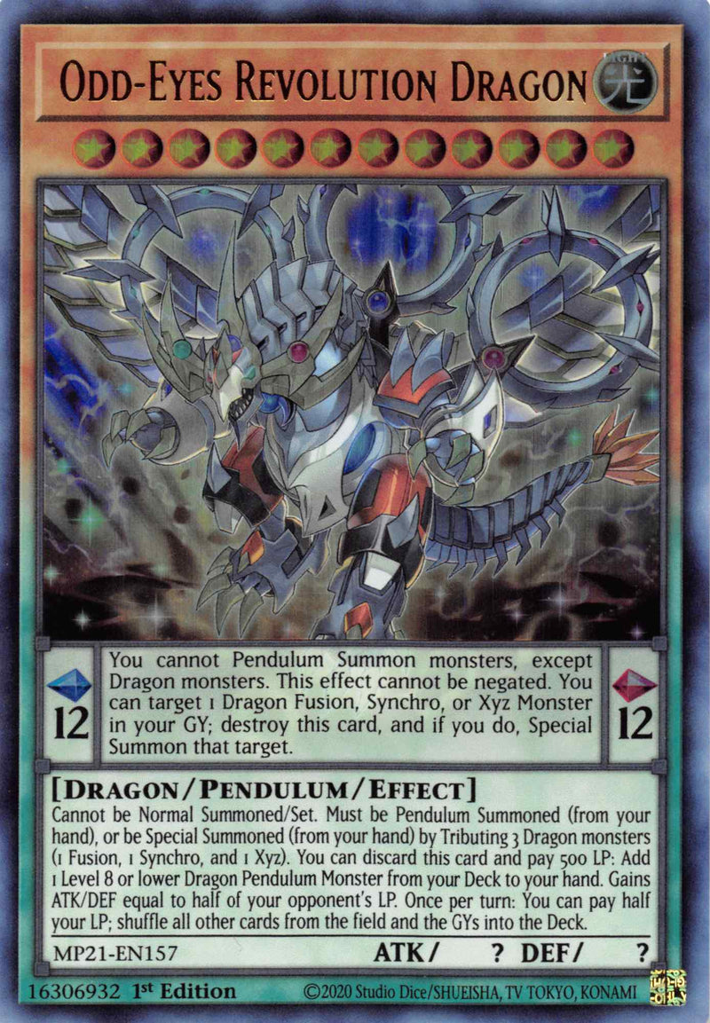 Dragón de la Revolución de Ojos Impares [MP21-EN157] Ultra Raro 