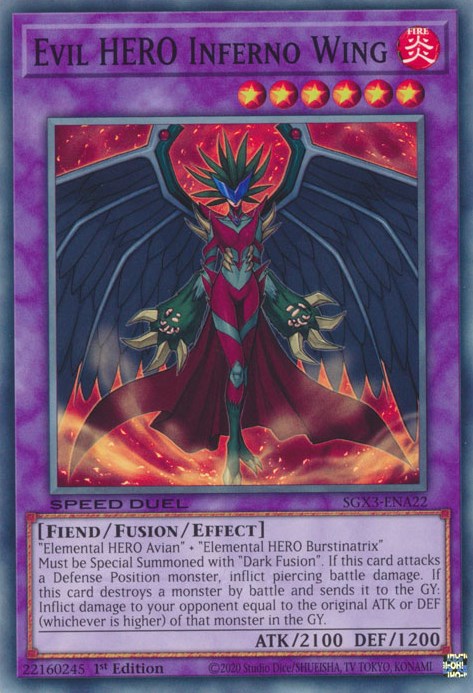 HÉROE Malvado Ala Infernal [SGX3-ENA22] Común 