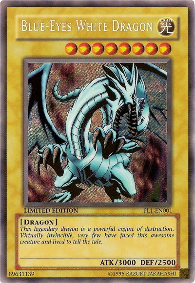 Dragón Blanco de Ojos Azules [FL1-EN001] Secreto Raro 