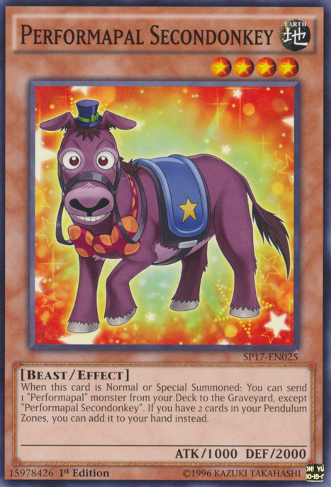 Performapal Secondonkey [SP17-EN025] Starfoil Raro 